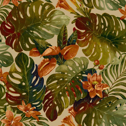 Mallion & Knowles Hawaii Rustic/Black Fire Retardant Curtains