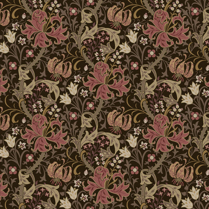 Mallion & Knowles Honeysuckle Blush-Coco Fire Retardant Curtains