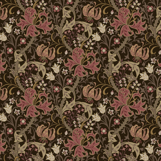 Mallion & Knowles Honeysuckle Blush-Coco Fire Retardant Curtains