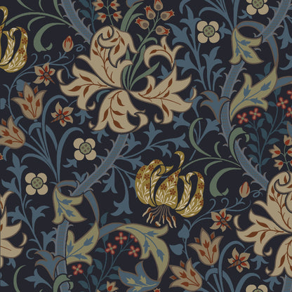 Mallion & Knowles Honeysuckle Stone-Slate Fire Retardant Curtains texture detail