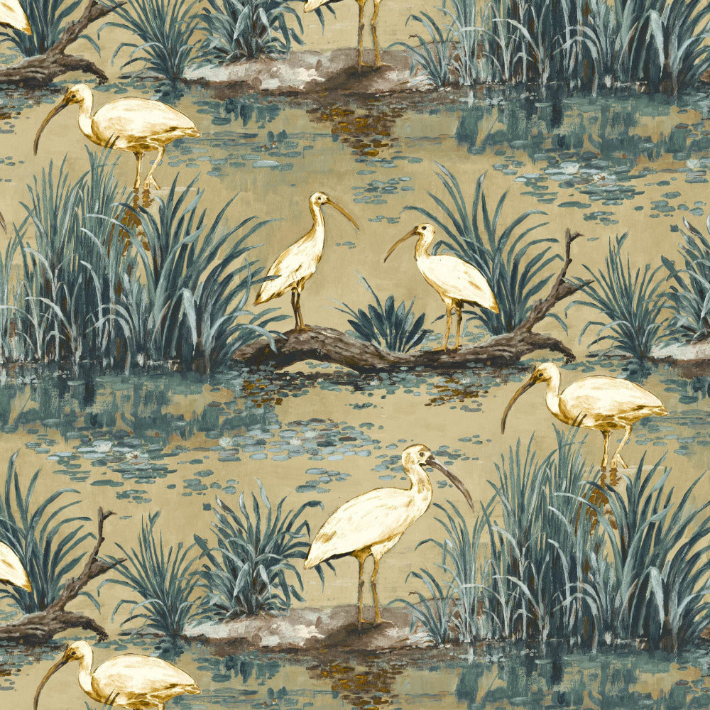 Mallion & Knowles Ibis Antique Fire Retardant Curtains