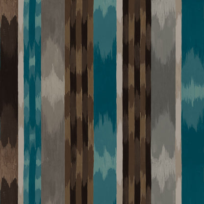 Mallion & Knowles Inca Cyan Fire Retardant Curtains texture detail