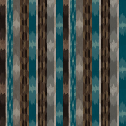 Mallion & Knowles Inca Cyan Fire Retardant Curtains