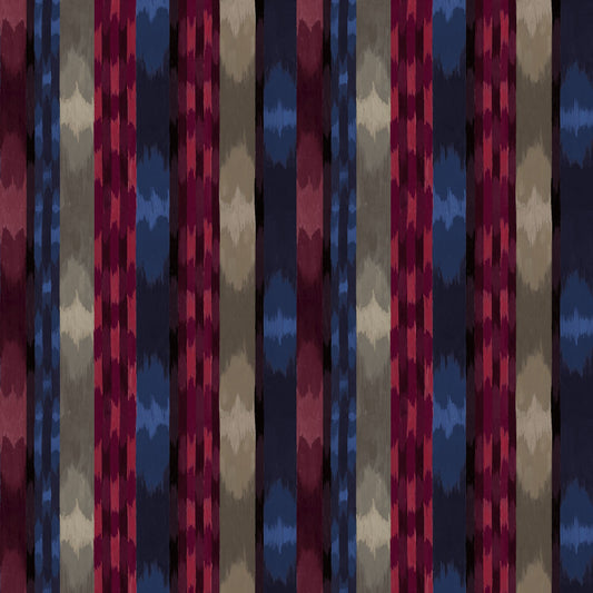 Mallion & Knowles Inca Indigo Fire Retardant Curtains