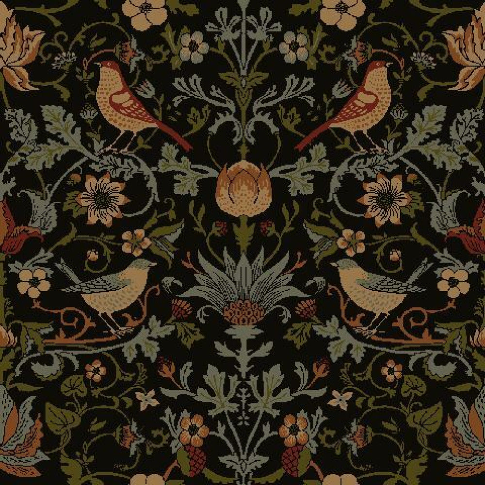 Mallion & Knowles Inca Mahogany Fire Retardant Curtains texture detail