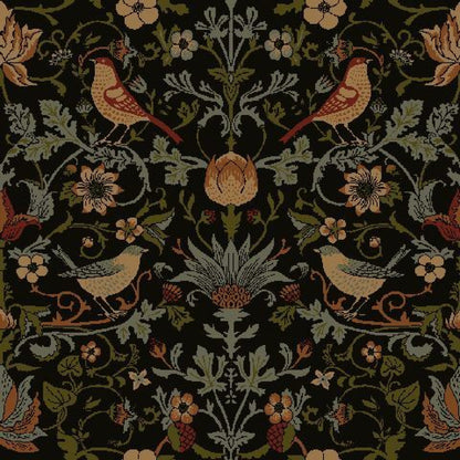 Mallion & Knowles Inca Mahogany Fire Retardant Curtains texture detail