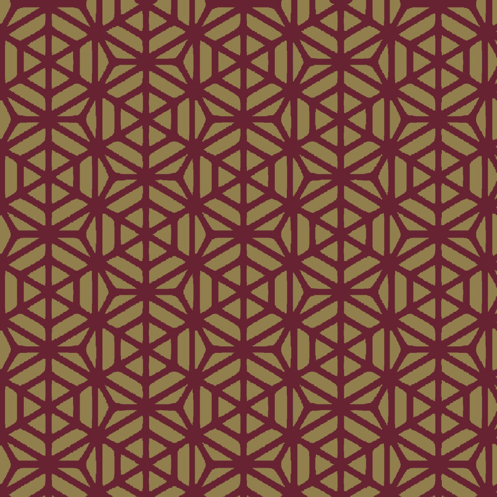 Mallion & Knowles Interlock Crimson/Honey Fire Retardant Curtains texture detail