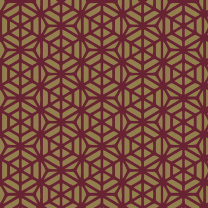 Mallion & Knowles Interlock Crimson/Honey Fire Retardant Curtains texture detail