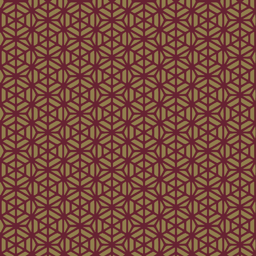 Mallion & Knowles Interlock Crimson/Honey Fire Retardant Curtains