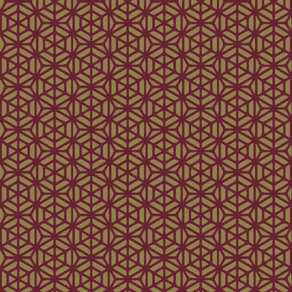 Mallion & Knowles Interlock Crimson/Honey Fire Retardant Curtains