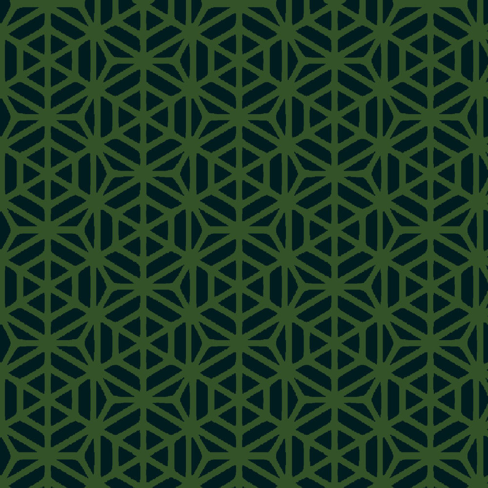 Mallion & Knowles Interlock Forest/Black Fire Retardant Curtains texture detail