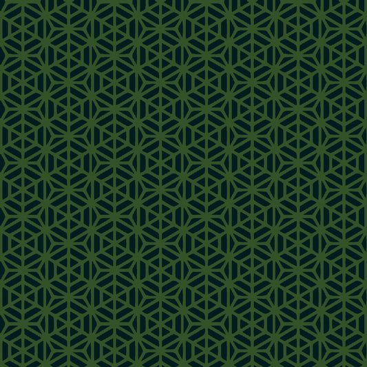 Mallion & Knowles Interlock Forest/Black Fire Retardant Curtains