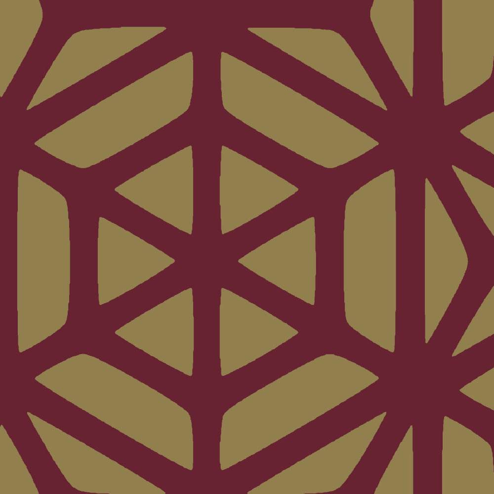 Mallion & Knowles Interlock Grand Crimson/Honey Fire Retardant Curtains