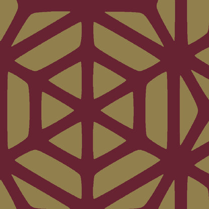Mallion & Knowles Interlock Grand Crimson/Honey Fire Retardant Curtains