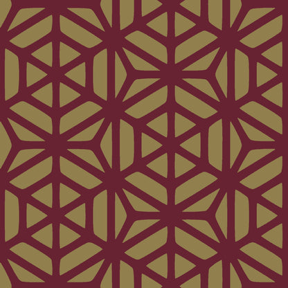 Mallion & Knowles Interlock Grand Crimson/Honey Fire Retardant Curtains texture detail