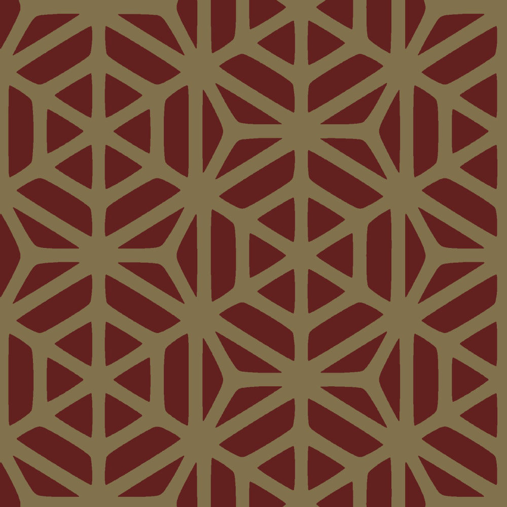 Mallion & Knowles Interlock Grand Gold/Tan Fire Retardant Curtains texture detail