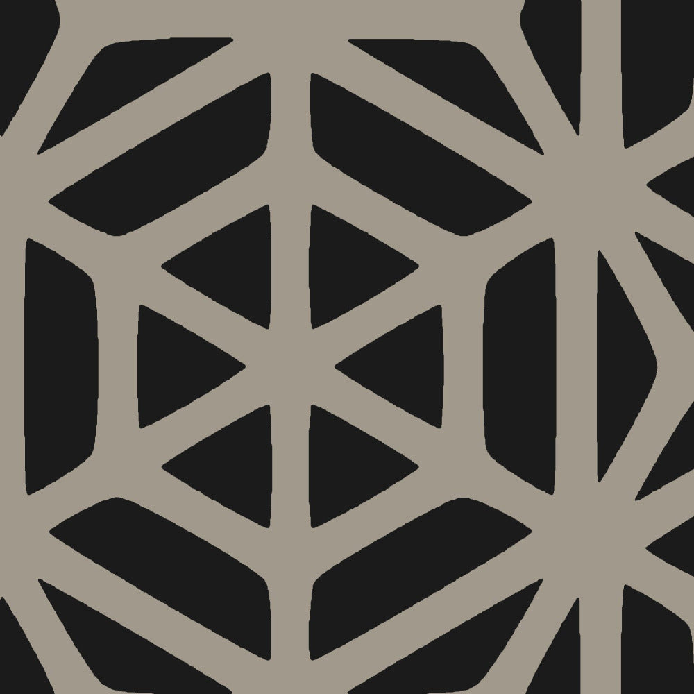 Mallion & Knowles Interlock Grand Stone/Jet Fire Retardant Curtains