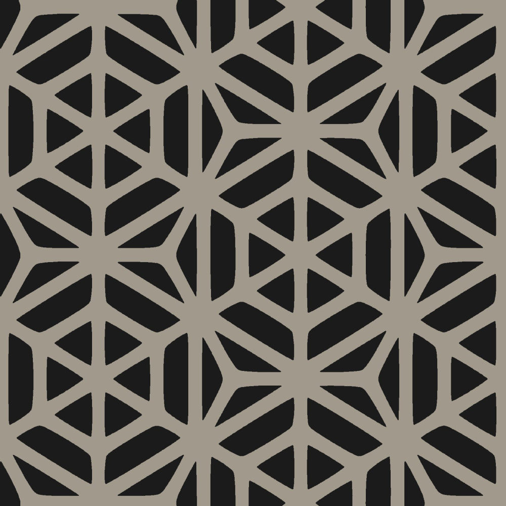 Mallion & Knowles Interlock Grand Stone/Jet Fire Retardant Curtains texture detail