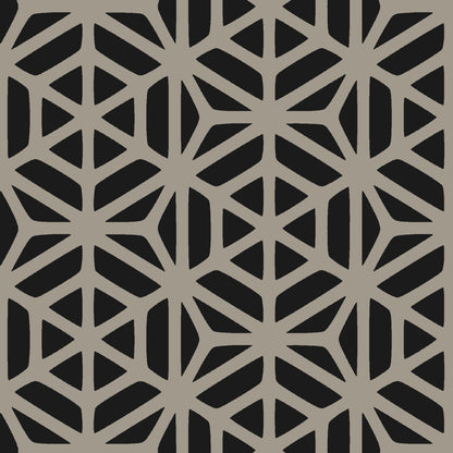 Mallion & Knowles Interlock Grand Stone/Jet Fire Retardant Curtains texture detail