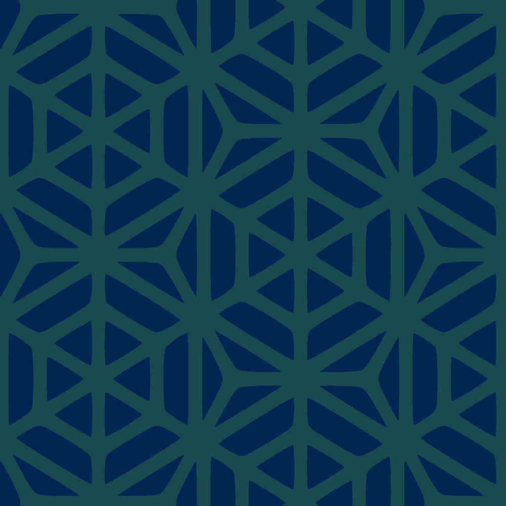 Mallion & Knowles Interlock Grand Teal/Sapphire Fire Retardant Curtains texture detail