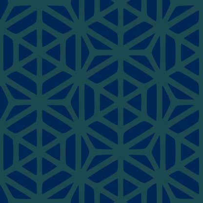 Mallion & Knowles Interlock Grand Teal/Sapphire Fire Retardant Curtains texture detail