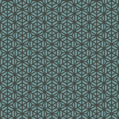 Mallion & Knowles Interlock Grey/Teal Fire Retardant Curtains