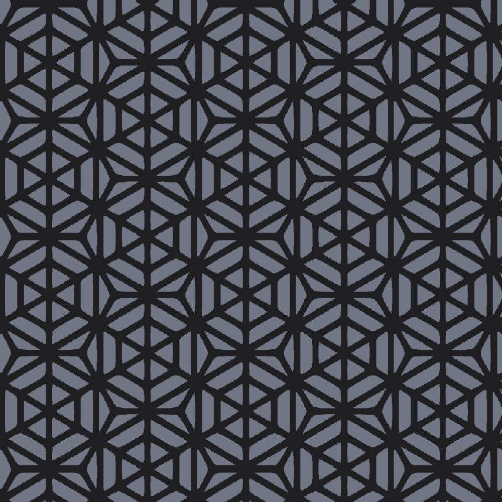 Mallion & Knowles Interlock Jet/Silver Fire Retardant Curtains texture detail