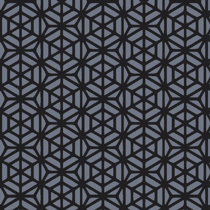 Mallion & Knowles Interlock Jet/Silver Fire Retardant Curtains texture detail