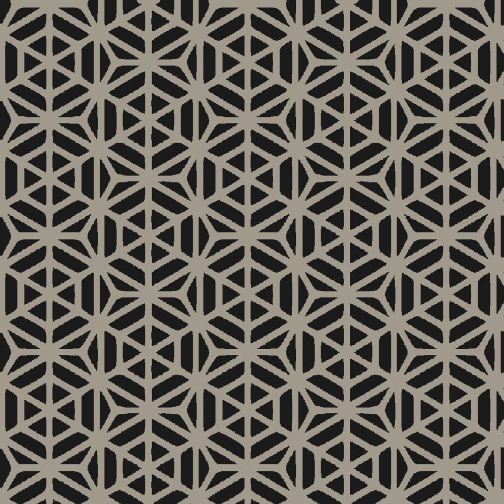 Mallion & Knowles Interlock Stone/Jet Fire Retardant Curtains texture detail