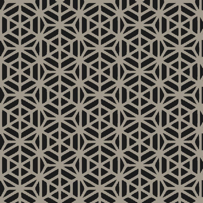 Mallion & Knowles Interlock Stone/Jet Fire Retardant Curtains texture detail