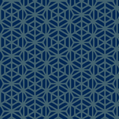 Mallion & Knowles Interlock Teal/Sapphire Fire Retardant Curtains texture detail