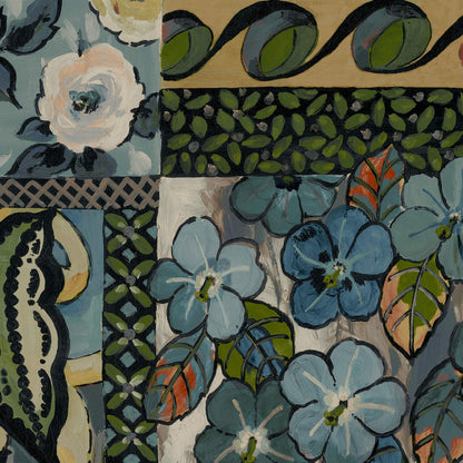Mallion & Knowles La Vida Loca Jade Fire Retardant Curtains texture detail