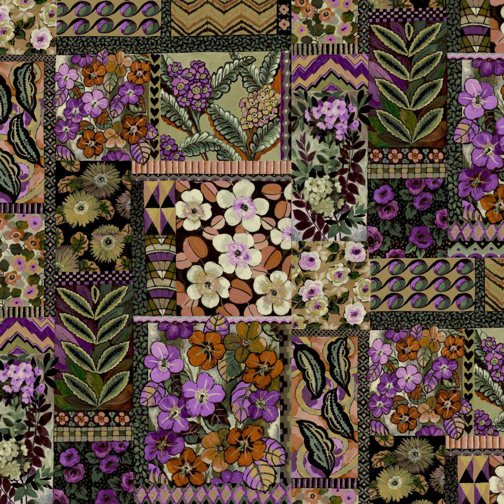 Mallion & Knowles La Vida Loca Lilac Fire Retardant Curtains