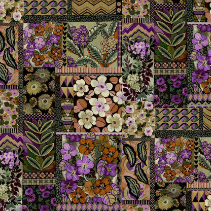 Mallion & Knowles La Vida Loca Lilac Fire Retardant Curtains