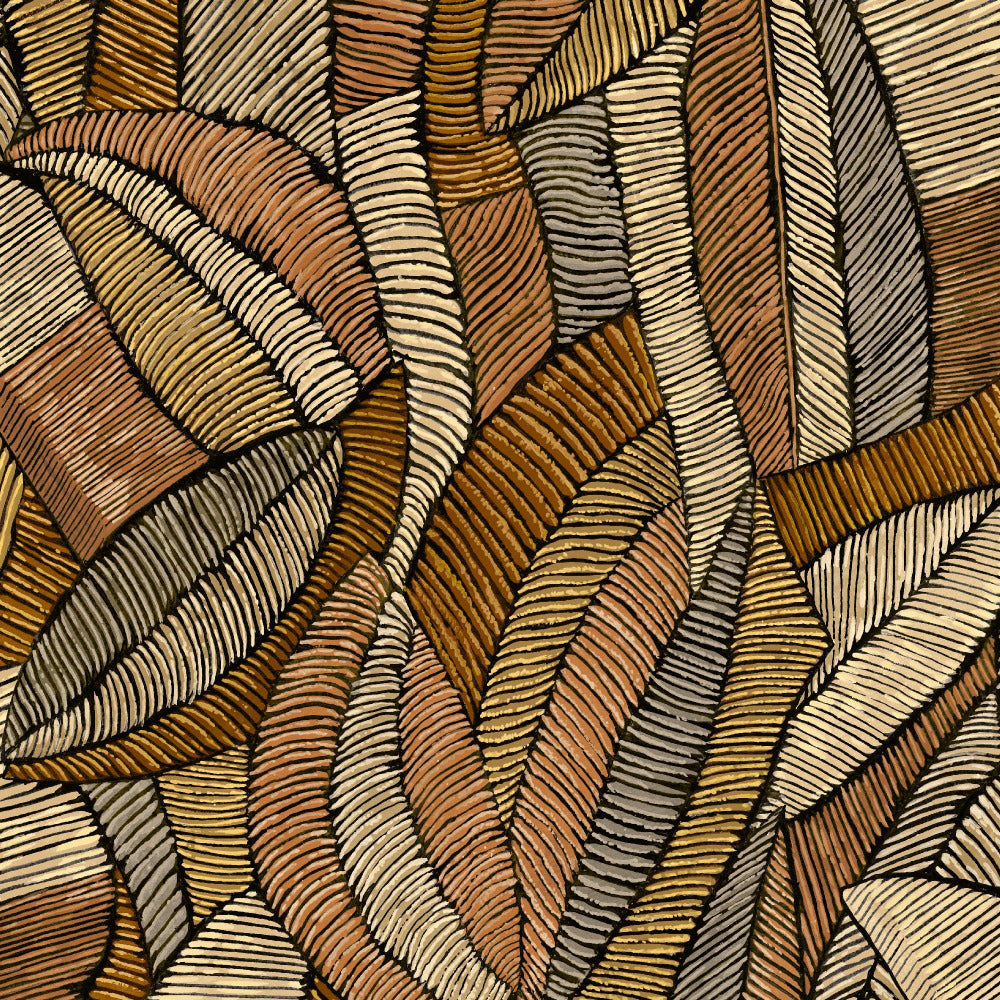 Mallion & Knowles Lisbon Russet Fire Retardant Curtains texture detail