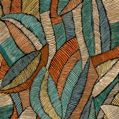 Mallion & Knowles Lisbon Rust Fire Retardant Curtains texture detail
