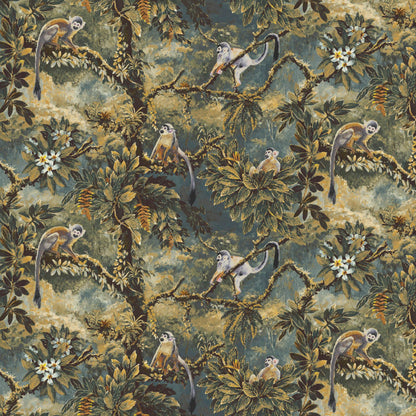Mallion & Knowles Manaus Apricot/Sage Fire Retardant Curtains