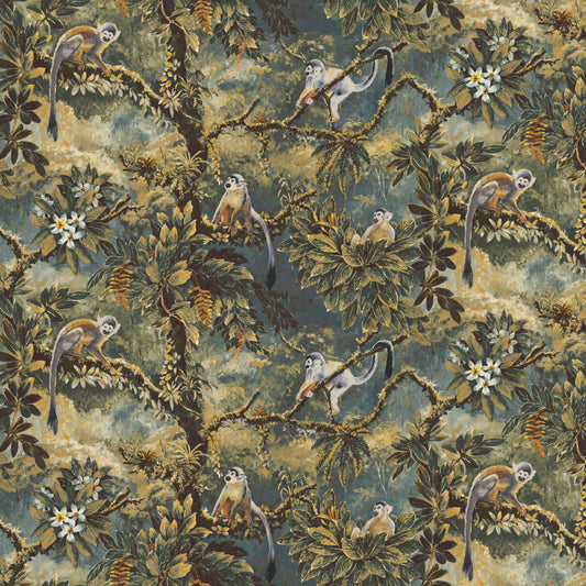 Mallion & Knowles Manaus Apricot/Sage Fire Retardant Curtains