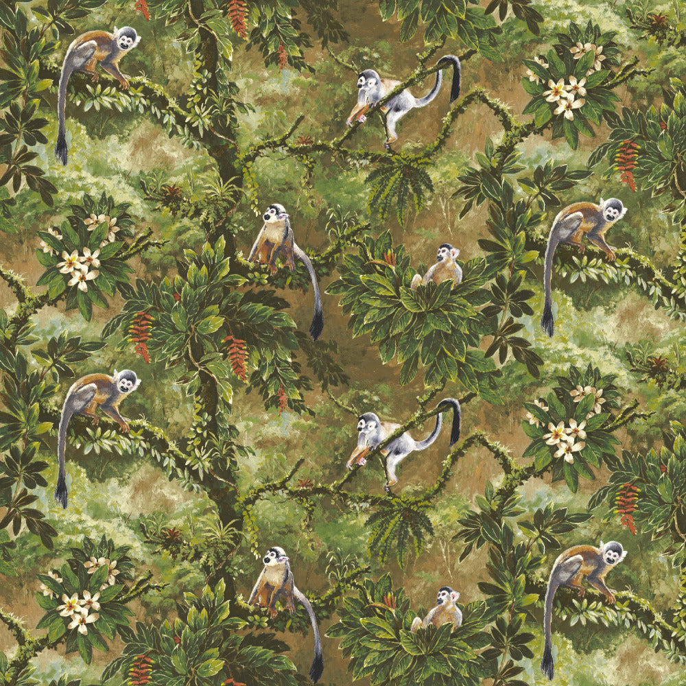 Mallion & Knowles Manaus Honey/Forest Fire Retardant Curtains