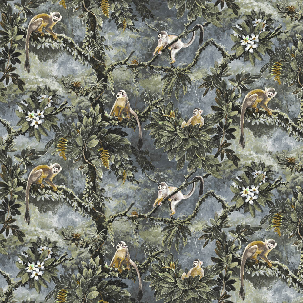 Mallion & Knowles Manaus Silver/Gold Fire Retardant Curtains