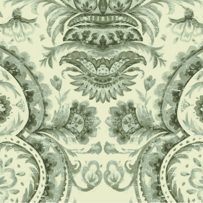 Mallion & Knowles Mayfair Sage Fire Retardant Curtains texture detail