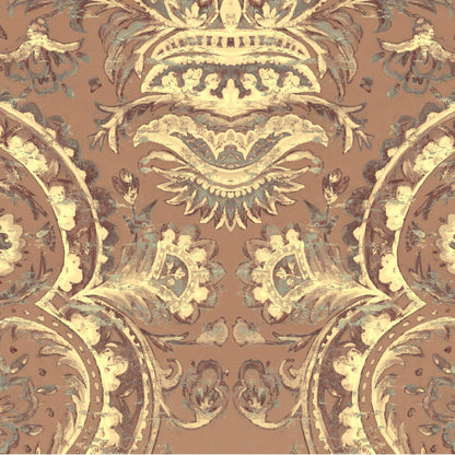 Mallion & Knowles Mayfair Terracotta Fire Retardant Curtains texture detail