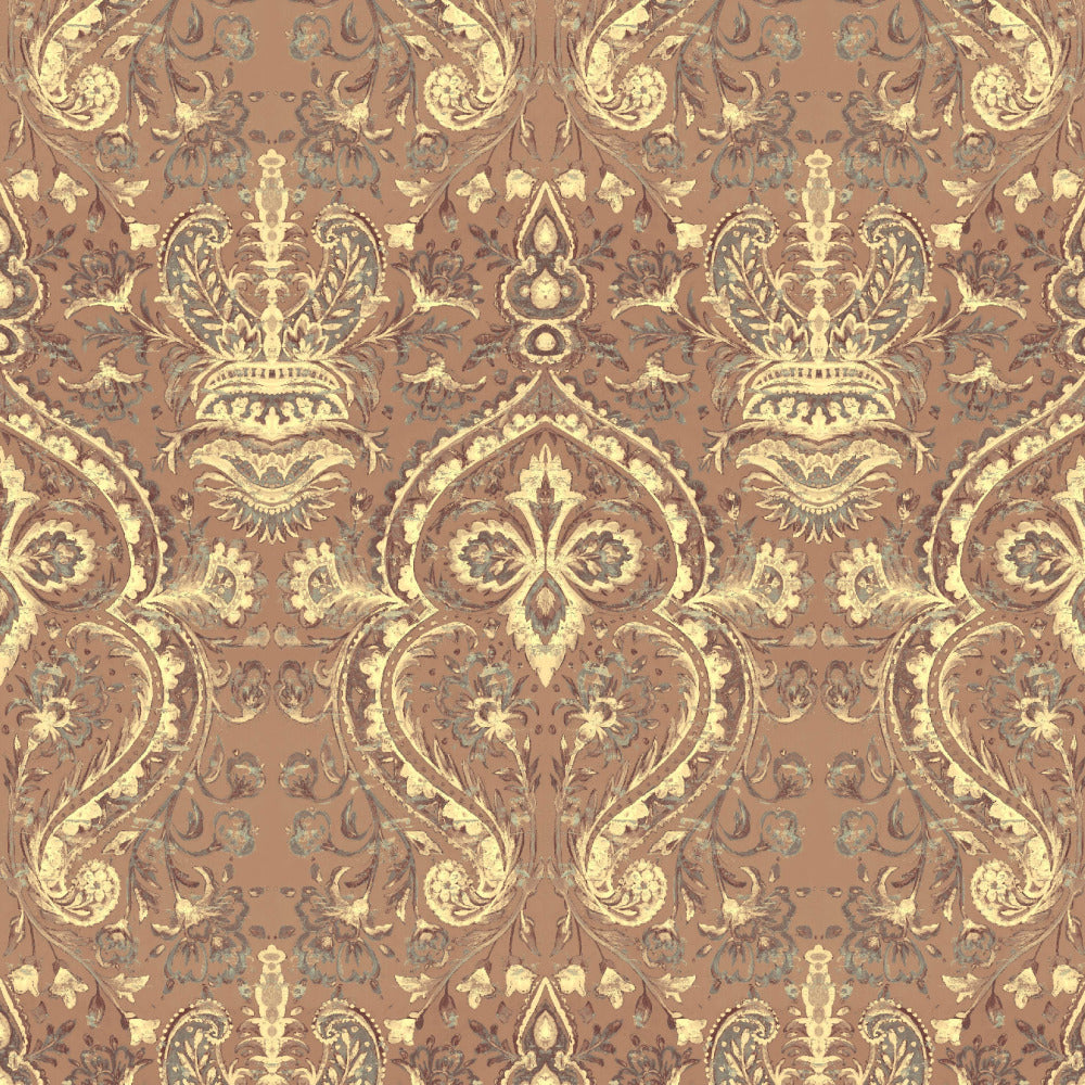 Mallion & Knowles Mayfair Terracotta Fire Retardant Curtains