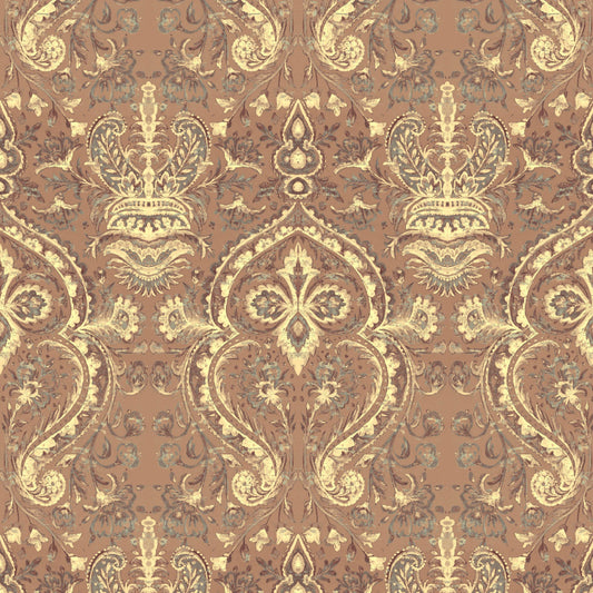Mallion & Knowles Mayfair Terracotta Fire Retardant Curtains
