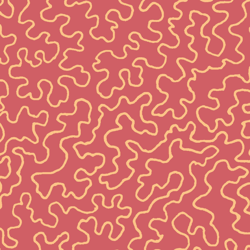 Mallion & Knowles Mazie May Coral Fire Retardant Curtains texture detail