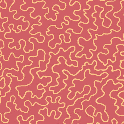 Mallion & Knowles Mazie May Coral Fire Retardant Curtains texture detail