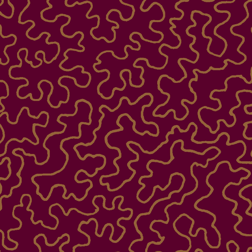 Mallion & Knowles Mazie May Crimson Fire Retardant Curtains texture detail
