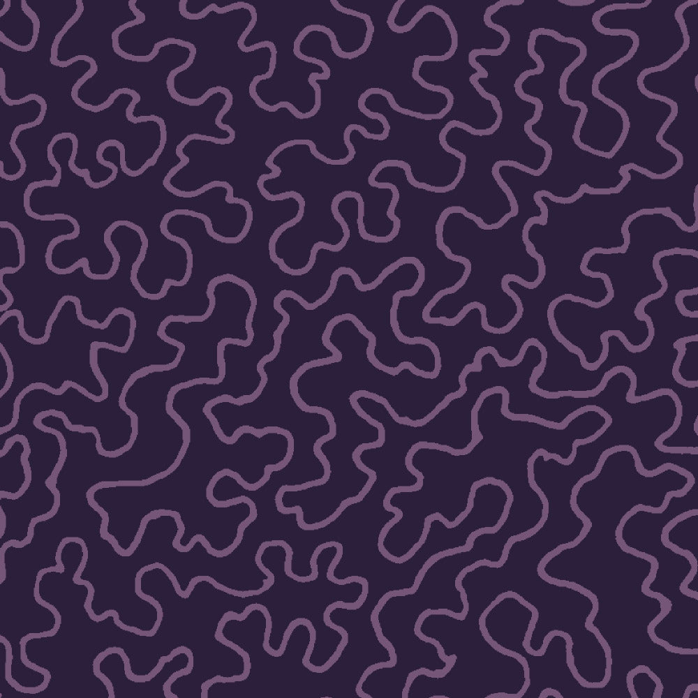 Mallion & Knowles Mazie May Damson Fire Retardant Curtains texture detail