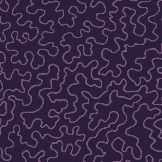 Mallion & Knowles Mazie May Damson Fire Retardant Curtains texture detail