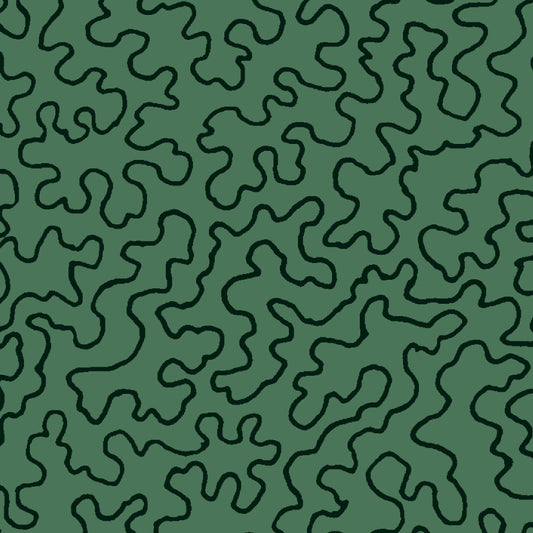 Mallion & Knowles Mazie May Fern Fire Retardant Curtains texture detail